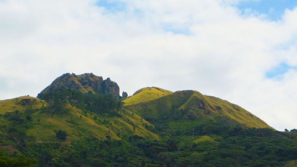 Serene landscape gardens surrounding the Majestic Sleeping Giant in Fiji.